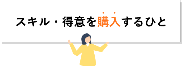 スキル・得意を購入するひと